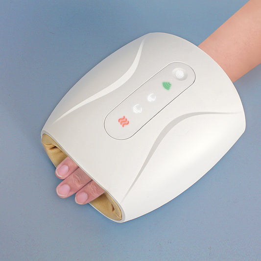 Electric Hand Massager Device Palm Finger Acupoint Wireless Massage with Air Pressure and Heat Compression For Women Beauty