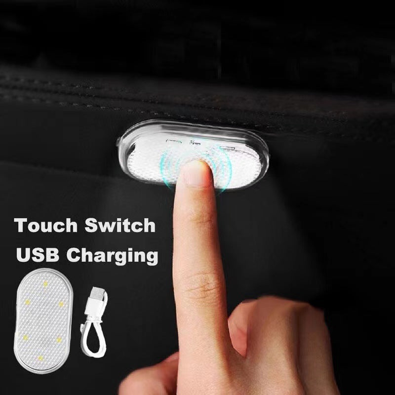 Car Interior 5v Led Lighting Finger Touch Sensor Reading Lamp Led Attraction Lights Usb Charge 6 Bulbs Car Door Light