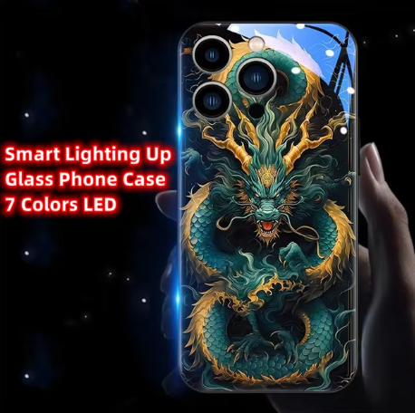 Applicable to China-Chic Zhaocai Dragon applicable to Apple glass phone case