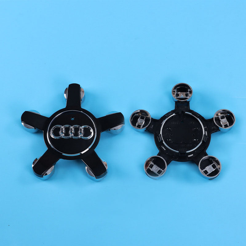 Suitable for Audi five claw wheel hub cover A4L//A5/A6L black five claw car tire center logo cover 135mm