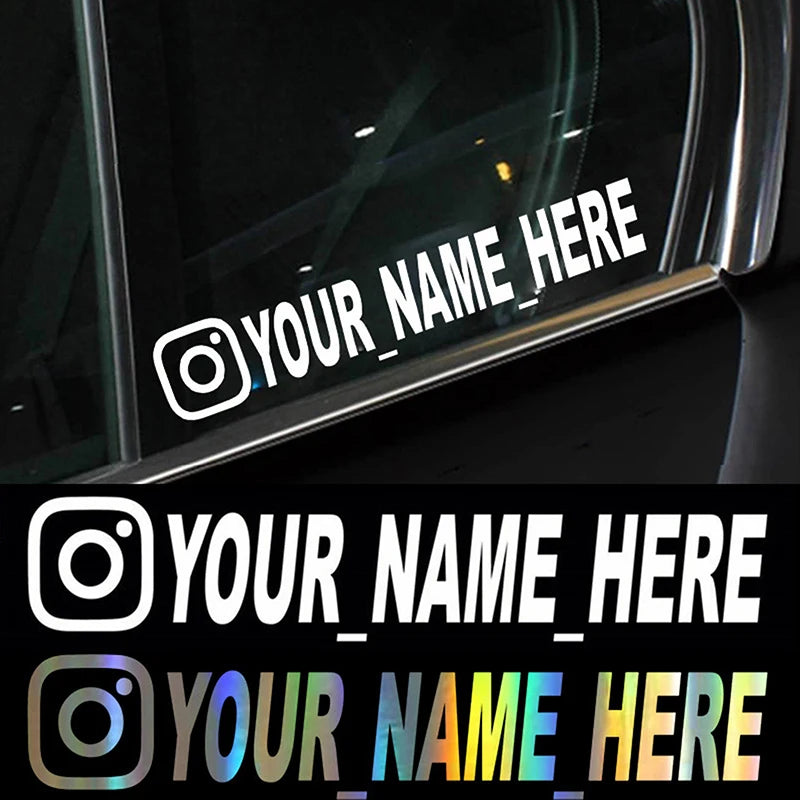 New Car Sticker User Name Custom Personalized Vinyl Decals Motorcycle For Customization Needs Remarks Car Sticker