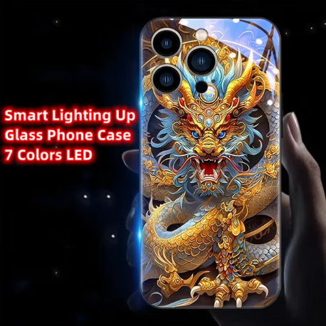 Applicable to China-Chic Zhaocai Dragon applicable to Apple glass phone case