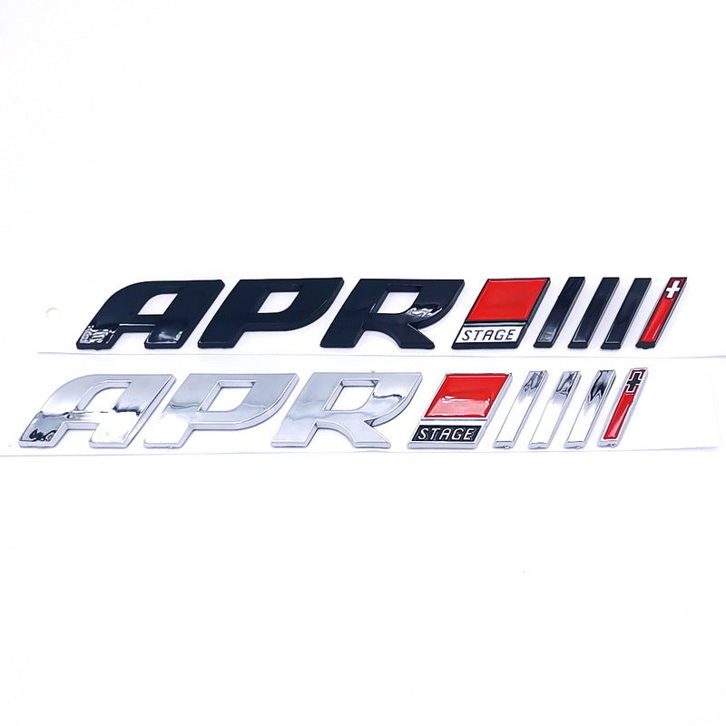 APR Car Logo Stickers Badge ABS Emblem Decal for APR Stage Audi A4L Q5 S5 Volkswagen Golf R6 7 Scirocco R20 GTI Auto Styling